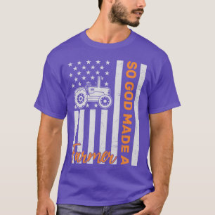 Camiseta Trator Bandeira Americana Agricultor