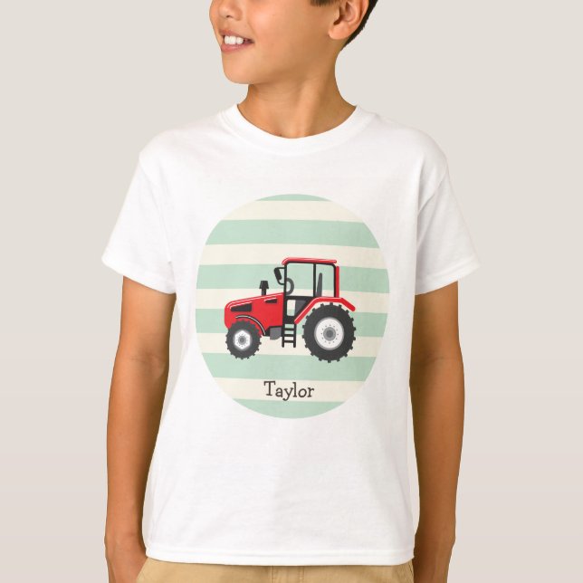 Camiseta Trator de Fazenda Vermelha (Frente)
