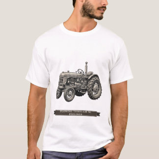 Camiseta Trator Divertido "Arando Meus Sentimentos"