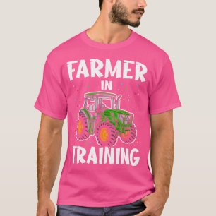 Camiseta Trator Engraçado Menino Fazendeiro Em Treinamento