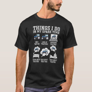 Camiseta Trator Farmer Coisas Que Eu Faço No Meu Tempo Livr