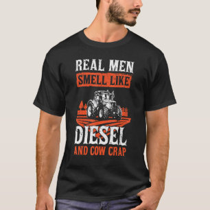 Camiseta Trator Homens de Verdade Cheiram a Diesel e Merda