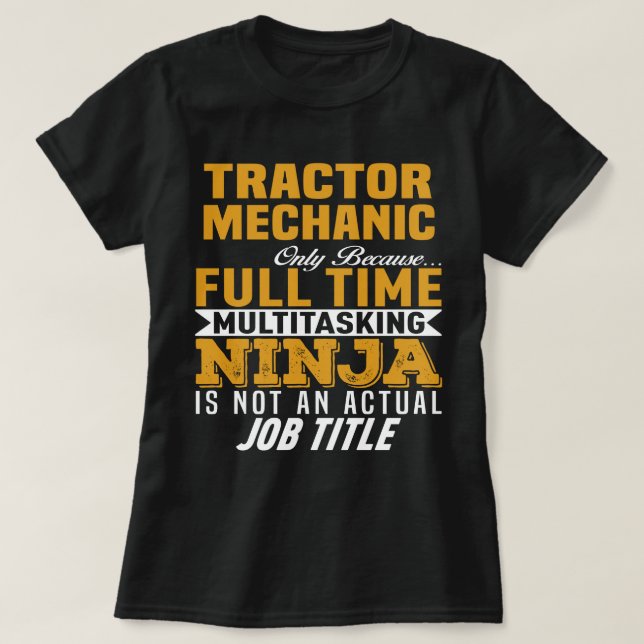 Camiseta Trator mecânico (Frente do Design)