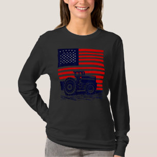 Camiseta Trator patriótico venenoso numa fazenda - Fla Amer