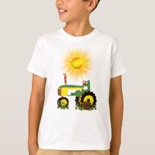 Camiseta Trator verde com o t-shirt da pesca pólo