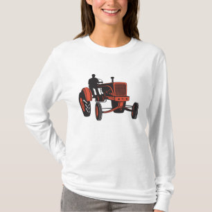 Camiseta Trator Vermelho Antigo Retrô Fazenda Agricultor
