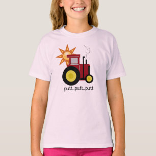 Camiseta Trator vermelho da tacada leve da tacada leve
