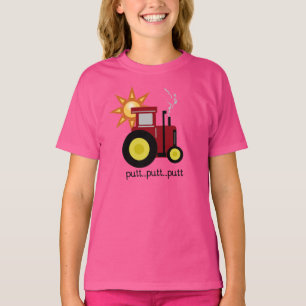 Camiseta Trator vermelho da tacada leve da tacada leve