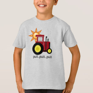 Camiseta Trator vermelho da tacada leve da tacada leve