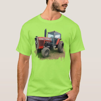 Camiseta Trator vermelho de Massey Ferguson no campo
