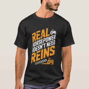 Camiseta Tratores agrícolas agrícolas, potência real não pr