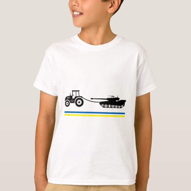 Camiseta Tratores Sobre Tanques Ucrânia (Frente)