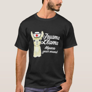 Camiseta Trauma Llama Alpaca Seu Trauma de Llama Enfermeira