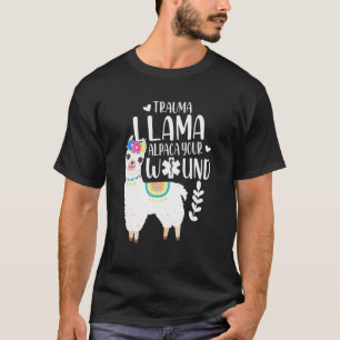 Camiseta Trauma Llama Alpaca Sua Enfermeira EMS Presente