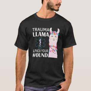 Camiseta Trauma Llama Alpaca Sua Enfermeira EMS Presente