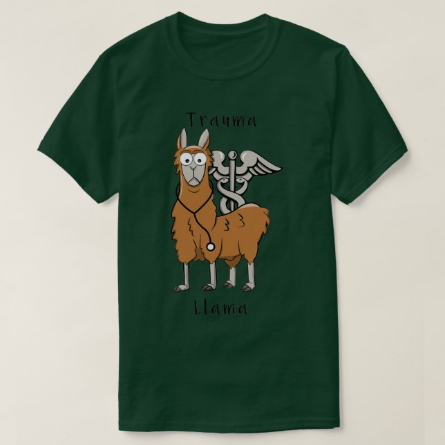 Camiseta Trauma Llama Caduceus Design (Frente do Design)