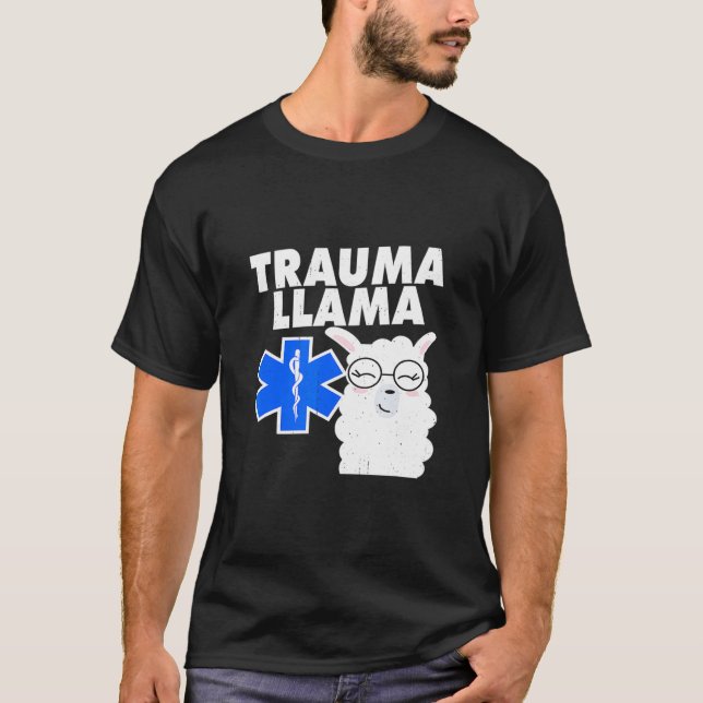 Camiseta Trauma Llama Emt Ems (Frente)