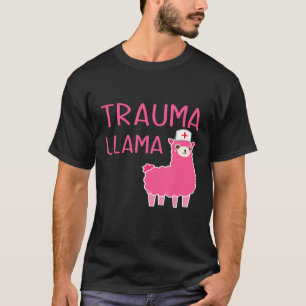 Camiseta Trauma Llama Enfermeira Fofa Feminina Roupas de En