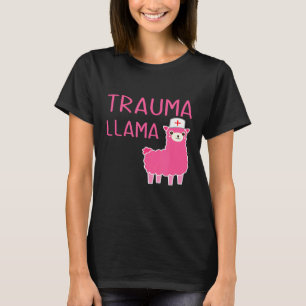 Camiseta Trauma Llama Enfermeira Fofa Feminina Roupas de En