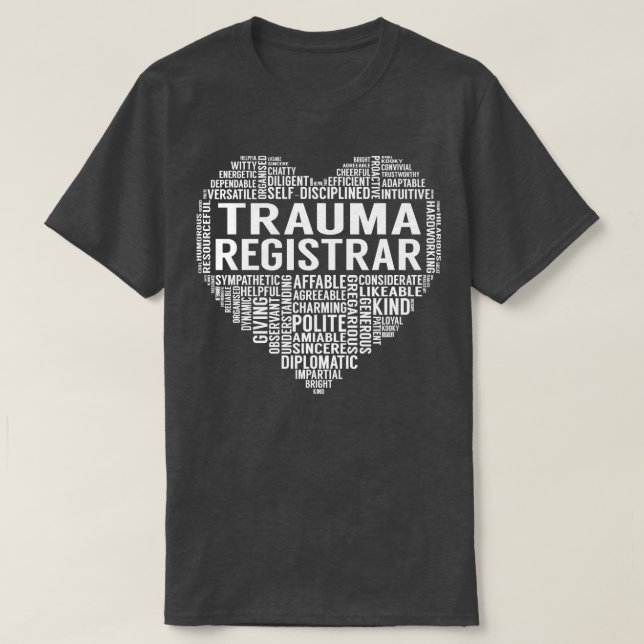 Camiseta Trauma Registrar Heart (Frente do Design)