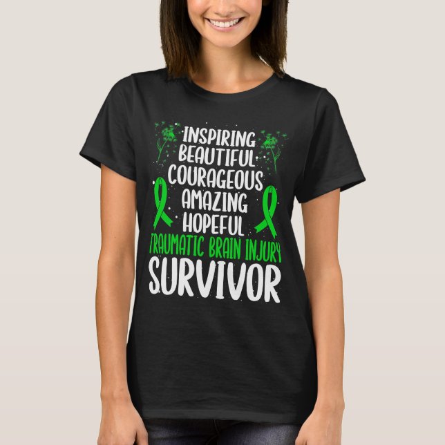 Camiseta Traumatic Brain Injury Awareness Movement TBI (Frente)