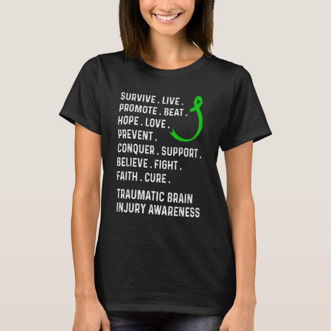 Camiseta Traumatic Brain Injury Survivor Beat Hope TBI Warr (Frente)