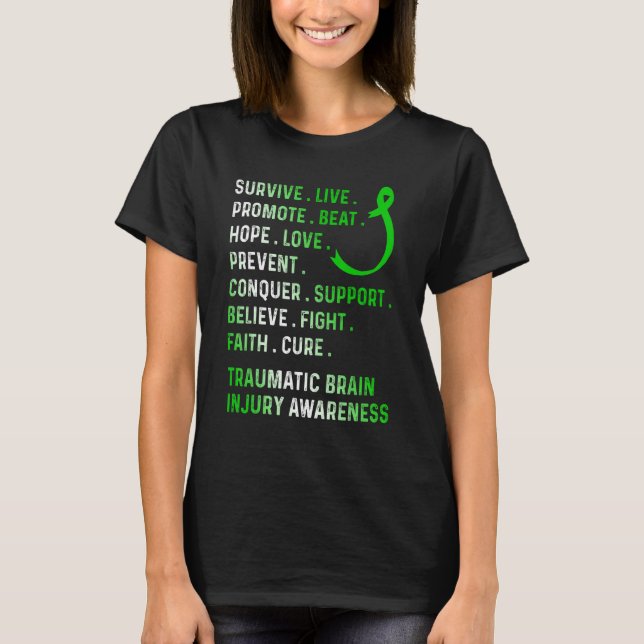Camiseta Traumatic Brain Injury Survivor Beat Hope TBI Warr (Frente)