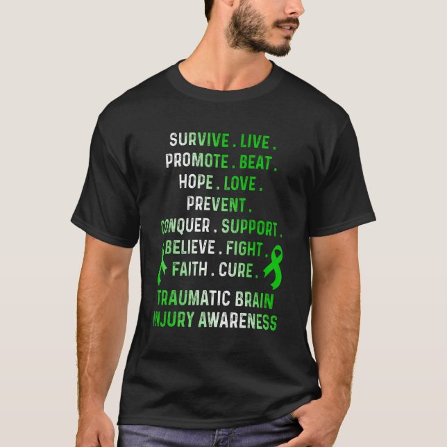 Camiseta Traumatic Brain Injury Survivor Beat Hope TBI Warr (Frente)