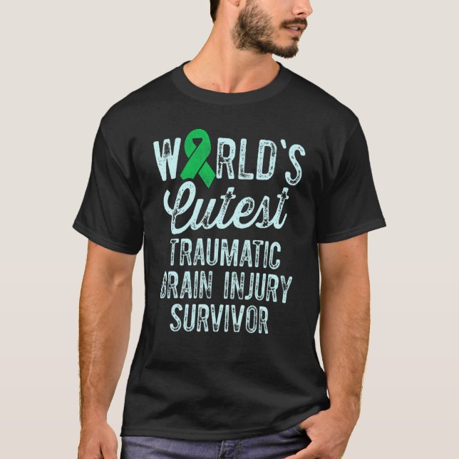 Camiseta Traumatic Brain Injury Survivor Cutest TBI Warrior (Frente)