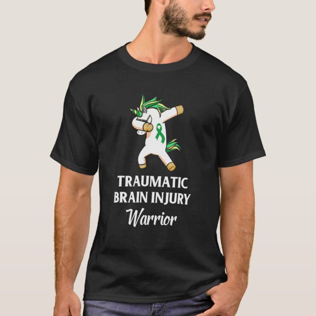 Camiseta Traumatic Brain Injury Survivor Unicorn TBI Warrio (Frente)