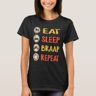 Camiseta Travão de dormir de bicicleta de diafragma Repete