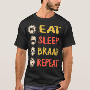Camiseta Travão de dormir de bicicleta de diafragma Repete 