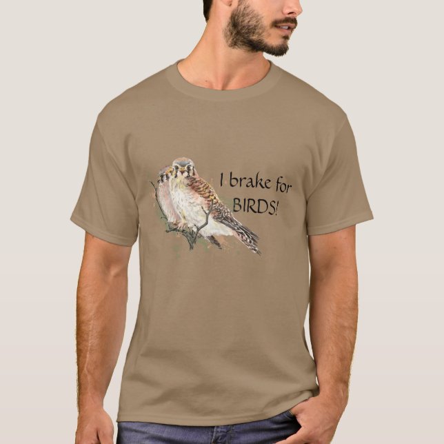 Camiseta Travão para aves Citação de Casal Kestrel (Frente)
