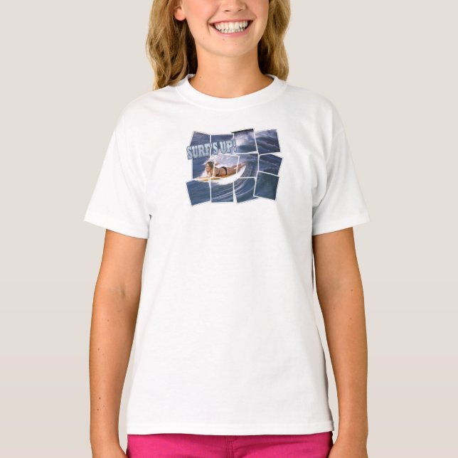 Camiseta Trave a onda!  Surf acima! (Frente)