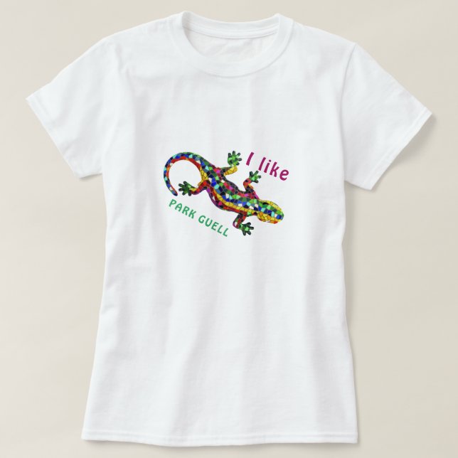 Camiseta Travel T-Shirt I Love PARK GUELL. gift tee (Frente do Design)
