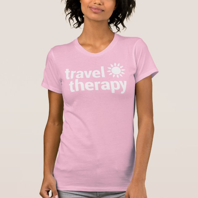 Camiseta Travel Therapy T-Shirt | Travel Shirt Pink (Frente)