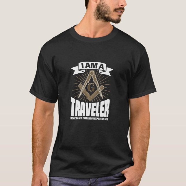 Camiseta Traveler Freemason Square e Compass Freemasonry (Frente)