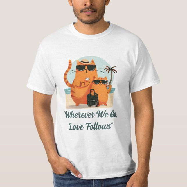 Camiseta Travelling Cat Love Moment (Frente)