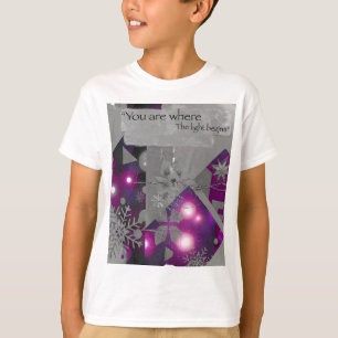 Camiseta Travesseiro Decorativo Brilho de Gema Roxa
