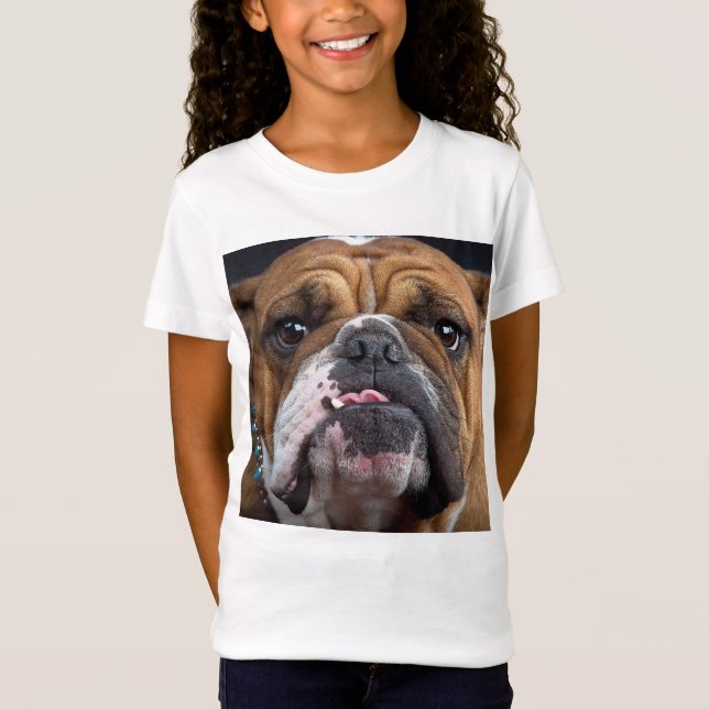 Camiseta Travesseiro Decorativo Bulldog Inglês (Frente)