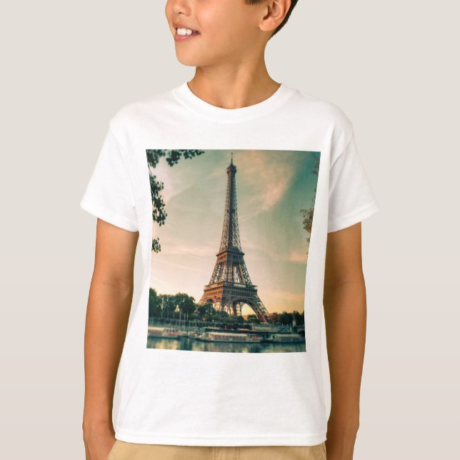 Camiseta Travesseiro decorativo da torre Eiffel (Frente)