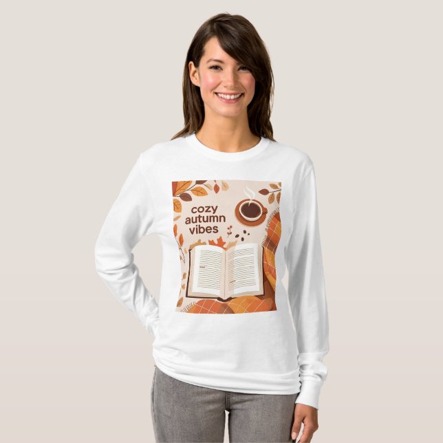 Camiseta Travesseiro decorativo de Cozy Autumn Vibes - Qued (Frente Completa)