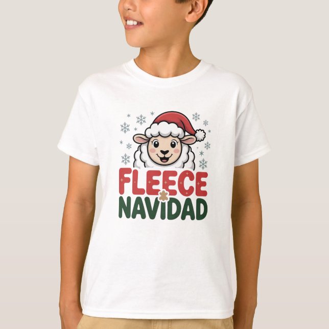 Camiseta Travesseiro decorativo Feriado Fleece Navidad (Frente)