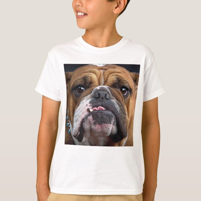 Camiseta Travesseiro decorativo Inglês Bulldog (Frente)