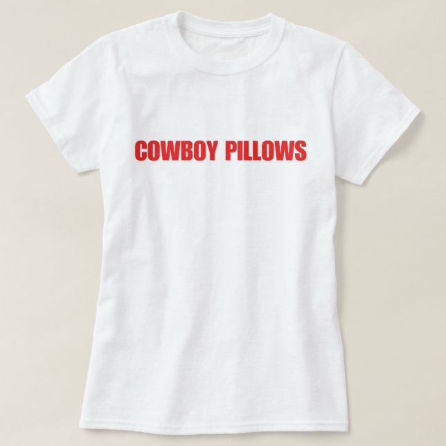 Camiseta Travesseiros de cowboy (Frente do Design)