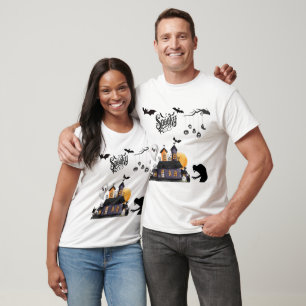 Camiseta Travessuras ao Luar quente branco