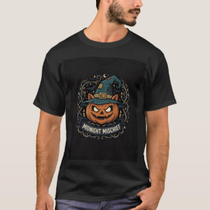 Camiseta Travessuras de Abóbora da Meia-Noite de Halloween