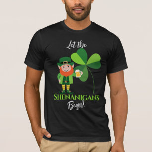 Camiseta Travessuras Leprechaun Trevo Dia de São Patrício