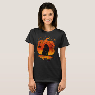 CAMISETA TRAVESTI DE GATO DE HALLOWEEN ABÓBORA AMANTE DE GA