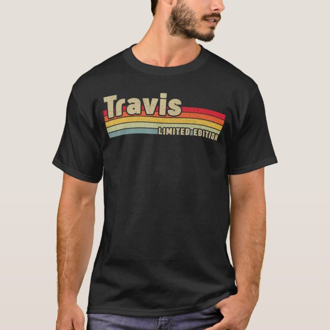 Camiseta Travis Gift Name Personalized Birthday Funny Chris (Frente)